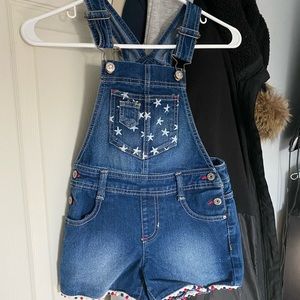 Kids Fourth of July overalls